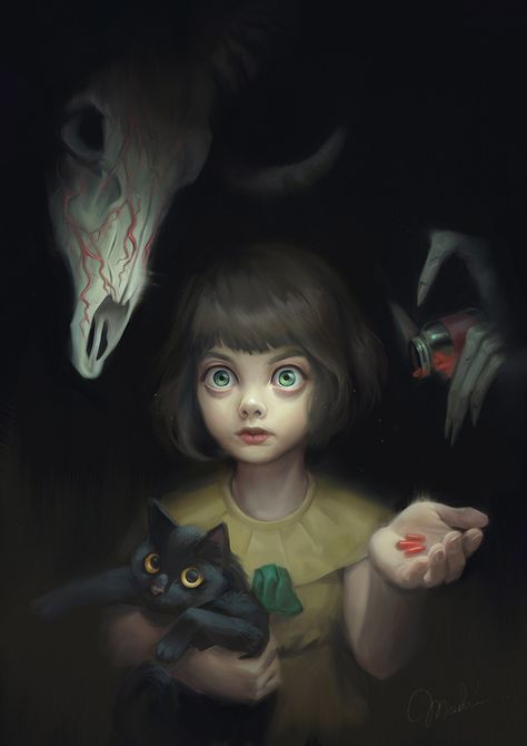 Fran Bow, Bow Art, Little Misfortune, 다크 판타지, Arte Obscura, Art Et Illustration, Creepy Art, Naha, Arte Fantasy