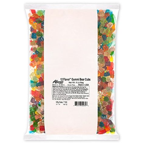 Albanese Candy 12 Flavor Gummi Bear Cubs 5pound Bag >>> See this great product. #DessertsLover Air Heads Candy, Gummi Bears, Sour Fruit, Gummy Worms, Bulk Candy, Peanut Free, Fruit Flavored, Sweets Treats, Gummy Bears