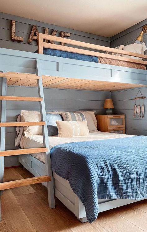 Bunker Bed, Bunk Room Ideas, Bunk Bed Rooms, Adult Bunk Beds, Diy Bunk Bed, Bunk Beds Built In, Twin Over Twin Bunk Bed, Bunk Rooms, Twin Bunk Bed