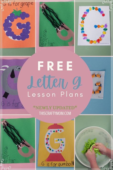 Letter G Crafts, Letter F Craft, Letter G Activities, Letter C Activities, Letter C Crafts, Letter D Crafts, Weekly Lesson Plan, Preschool Letter Crafts, Preschool Lesson Plan