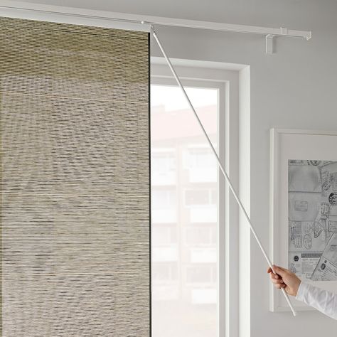 Ikea Panel Curtains Sliding Door, Sliding Door Curtain Ideas Kitchens, Slider Coverings Sliding Glass Door, Back Sliding Door Curtain Ideas, Window Coverings For Sliding Glass Doors Patio, Slider Window Coverings, Window Covering Sliding Glass Door, Cover Sliding Glass Door Ideas, Slider Door Coverings