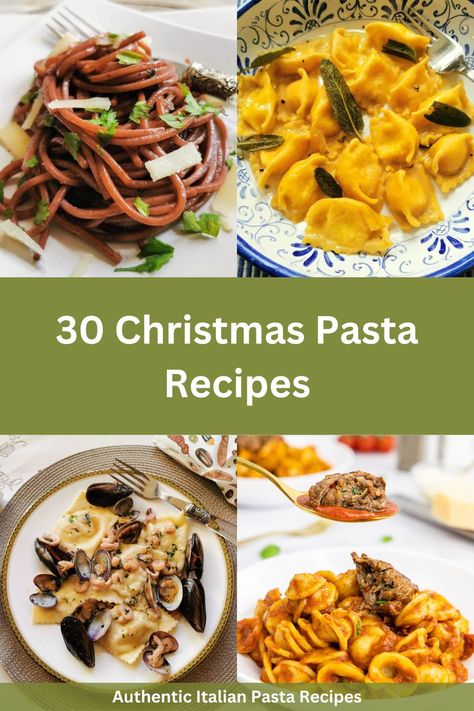 Pasta is nearly always on the menu in Italy on holidays and special occasions, including Christmas. In fact, on special occasion menus, both homecooked and in restaurants, there is often more than one pasta dish to enjoy. Pasta Recipes For Christmas Dinner, Christmas Pasta Side Dishes, Special Pasta Recipes, Pasta For Christmas Dinner, Christmas Pasta Recipes, Christmas Pasta Dishes, Oxtail Ragu Recipe, Holiday Pasta, Winter Pasta Dishes