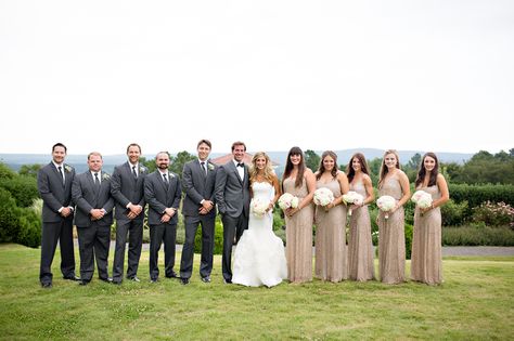 Taupe Wedding Party, Taupe Dresses, Taupe Bridesmaid, Taupe Wedding, Wedding Parties Pictures, Taupe Bridesmaid Dresses, Groomsmen Grey, Wedding 2025, Neutral Wedding