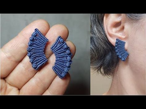 Micro Macrame Earrings Tutorial, Macrame Earrings Diy, Micromacrame Tutorial, Makramee Tutorial, Macrame Earrings Tutorial, Diy Macrame Earrings, Micro Macrame Tutorial, Macrame Jewelry Tutorial, Tutorial Macramé