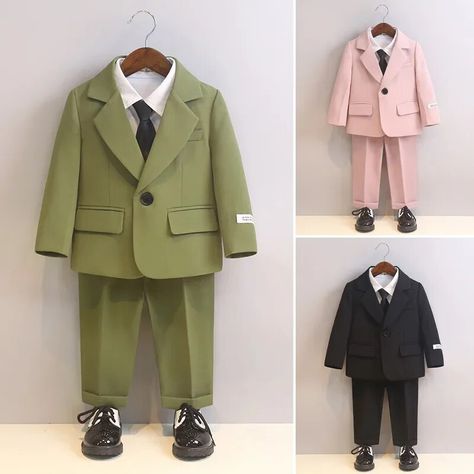 Korean Suit, Boys Formal, Kids Formal, Kids Wedding, Blazer Set, Toddler Birthday, Formal Dresses For Weddings, Formal Suits