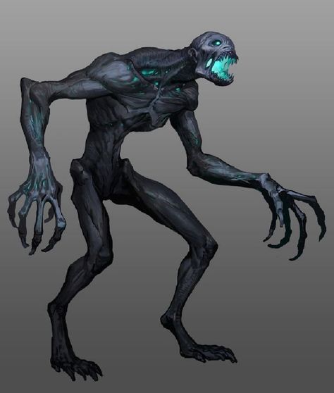 Creepy Cryptids, Jason Chan, Dark Creatures, Arte Alien, Cool Monsters, Alien Concept Art, Monster Concept Art, Creature Drawings, Alien Creatures