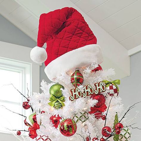 Grandin Road Santa Hat Tree Topper