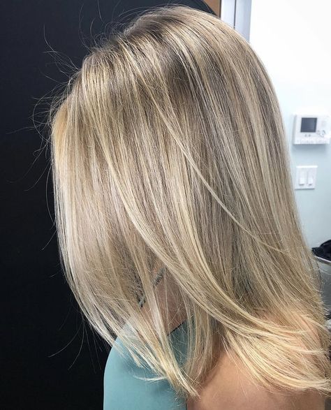 Subtle Dimensional Blonde, Darker Blonde Highlights, Half A Head Of Highlights On Brown Hair, Blonde Highlights Mid Length Hair, V Haircut For Short Hair, Short Hair With Highlights Blonde, Blonde Hair With Lowlights Dark, Mid Length Hair Blonde, Balyage Blonde Mid Length