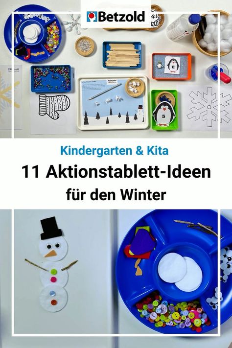 Mit Aktionstabletts können eure Kinder in Kindergarten und Kita auch im Winter selbständig Dinge erforschen und entdecken. Und mit unseren winterlichen Aktionstablett-Ideen mit Pinguinen, Schneemännern und bunten Handschuhen macht das gleich nochmal so viel Spaß. Zum Betzold Blog ... Thema Winter Im Kindergarten, Winter Kindergarten, Nursery School, Teacher Life, Montessori, Kindergarten, Tablet, Nursery, Kitty