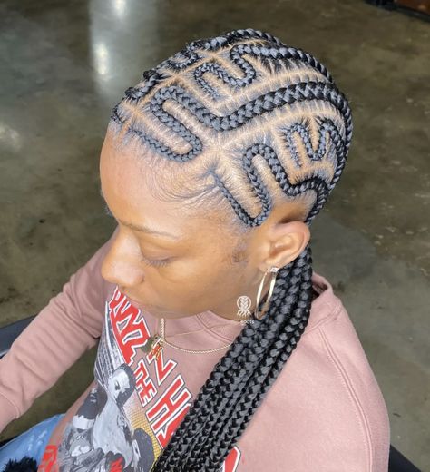 5 Zig Zag Feed In Braids, Medusa Braids Black Women, Feed In Braids Freestyle, Medusa Feed In Braids, Freestyle Feed Ins, 6 Stitch Feed In Braids Freestyle, Medusa Braids, Feed In Braids Hairstyles, Feed In Braid