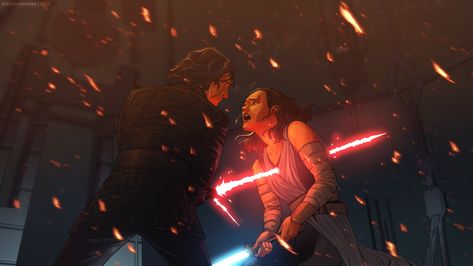 Dark Reylo, Kylo Ren Fan Art, Kylo Ren Art, Mandalorian Oc, Darth Vader Wallpaper, Fan Art Wallpaper, Kylo Rey, Kylo Ren And Rey, Ben Solo