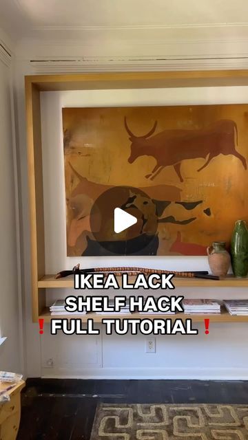 Svalnas Ikea Hack, Ikea Floating Shelves Hack, Diy Ikea Lack Shelf, Ikea Lack Wall Shelf Ideas, Ikea Lack Shelf Hack, Floating Shelf Hack, Lack Bookshelf, Ikea Lack Shelf Ideas, Ikea Lack Shelf