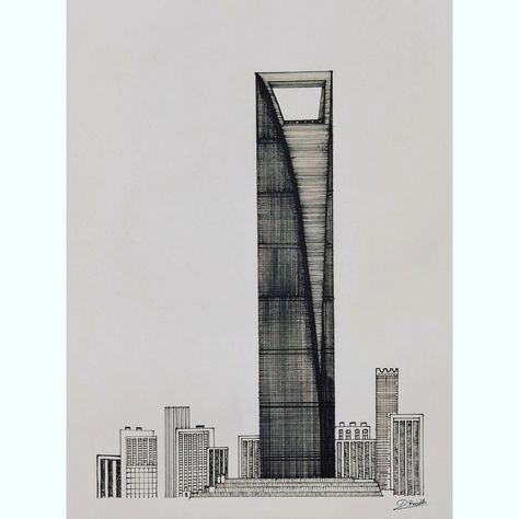 Sky Scrapers Drawing, Sky Scrapers, Skyscraper, Multi Story Building, Arch, Building, Quick Saves, Art