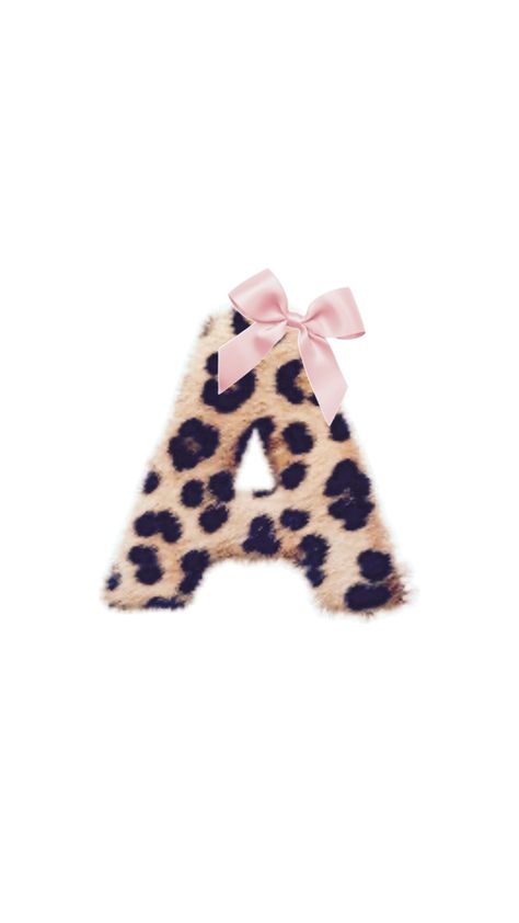 leopard print wallpaper letter a pink bow Wallpaper Letter, Leopard Print Wallpaper, Letter Collage, Cheetah Print Wallpaper, Aesthetic Letters, Wallpaper Iphone Neon, Pretty Wallpaper Iphone, Pink Iphone, Letter A