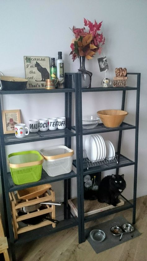 Стеллаж Лерберг ИКЕА на кухне (Small kitchen: Lerberg - Ikea) Lerberg Ikea Ideas Kitchen, Lerberg Ikea Ideas, Thai Apartment, Lerberg Ikea, Open Pantry Ideas, Ikea Lerberg, Open Pantry, Bahay Kubo, House Organisation