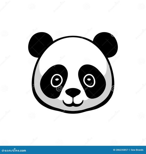 icon vector of cute Panda Bear face silhouette clip art, mascot sign printable tshirt, cartoon symbol, isolated on white background. Panda Silhouette, Panda Logo, Panda Head, Face Silhouette, Silhouette Clip Art, Animal Head, Bear Face, Animal Heads, Animal Logo