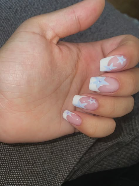 Stars Nails, Funky Nail Designs, Lilac Nails, Hello Nails, Vintage Nails, Basic Nails, Nails Only, Nails French, Gem Nails