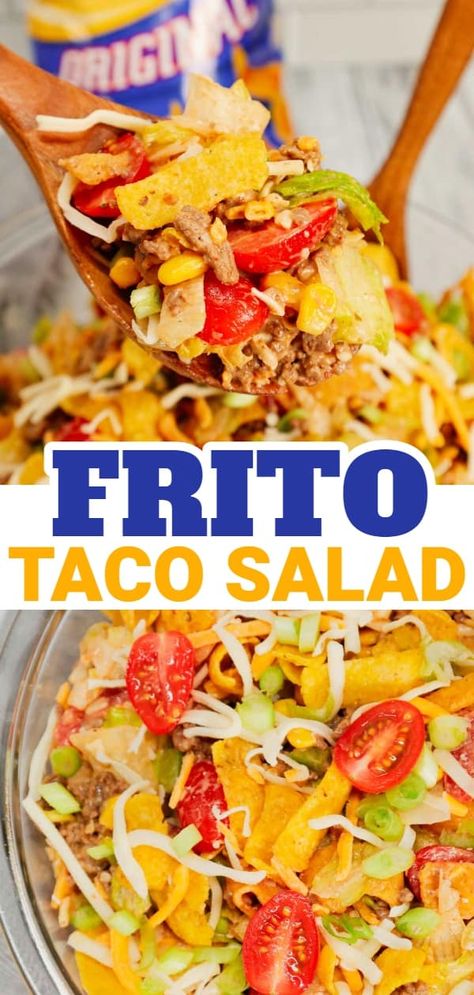 Crunchy Frito Corn Salad 12 Tomatoes, Taco Salad Recipe With Fritos, Recipes Using Corn Chips, Mexican Salad With Fritos, Taco Salad Fritos, Corn Chip Salad Recipe, Taco Salad Fritos Corn Chips, Taco Salad With Corn Chips, Taco Salad For A Crowd Potlucks