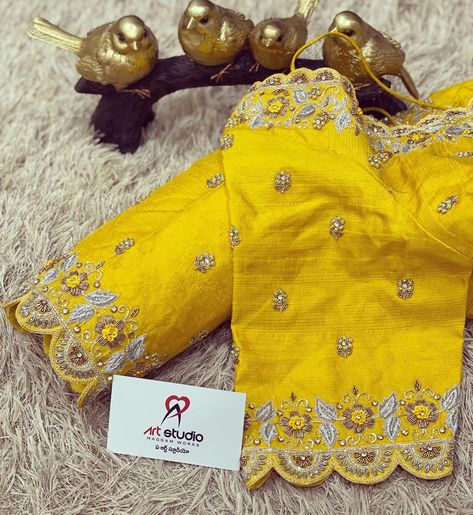 A Art Studio on Instagram: “For customising your outfits DM us/WhatsApp at 9133502232 . Dispatch in 7 to 10 working days . #aartstudio #aariworkblouse #aari…” A Art Studio Blouse Designs, Aari Maggam Work Blouse Designs, Magam Work Designs, Green Blouse Designs, Simple Blouses, Photoshoot Boy, Pink Blouse Designs, Work Blouse Designs, Blouse Works