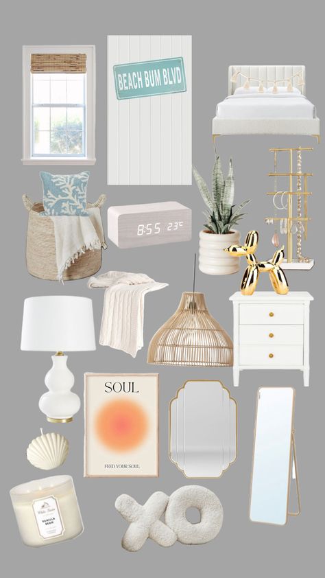 @leoxpin789 Cute Beachy Room Ideas, Costal Granddaughter Room Aesthic, Costal Bedroom Idea, Bedroom Ideas Beachy, Beach Room Aesthetic, Room Ideas Coastal, Coastal Room Decor, Beachy Room Decor, Summer Room Decor