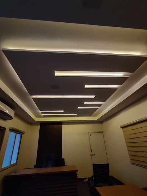 False Ceiling For Office Cabin, Ceiling For Office, Office Cabin, Spot Lights, Light And Space, Office Interior, False Ceiling, Led Lighting, Lighting Design