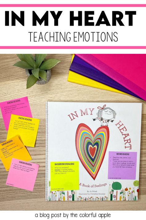 In My Heart A Book Of Feelings Activity, In My Heart Book Activities Preschool, In My Heart Book Activities, Emotions Lesson, Classy Room, Crayon Book, Teaching Emotions, Feelings Activities, Feelings Book