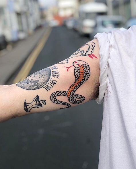 Harry Mckenzie on Instagram: “Photorealistic snake 🐍 . . . . #armtattoo #blackworkerssubmission #darkartists #colourtattoo #tattooflash #snaketattoo…” Hognose Tattoo, Snake Tattoo, Color Tattoo, Flash Tattoo, Arm Tattoo, Tattoo Ideas, Tattoos, On Instagram, Quick Saves