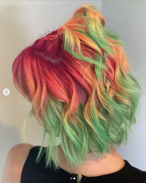 Haircolor Ideas, Venus Mcflytrap, Funky Colors, Vivid Hair, Pulp Riot Hair Color, Vivid Hair Color, Pulp Riot Hair, Rainbow Hair Color, Creative Hair Color