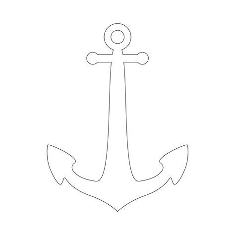 Anchor Stencil | Free Printable Stencil Templates Anchor Outline, Anchor Stencil, Sailboat Craft, Nautical Stencils, Free Stencils Printables, Tattoo Outline Drawing, Anchor Pattern, Stencils Printables, Printable Chart