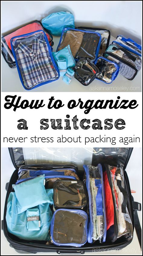 How to organize your suitcase and never stress about packing again | Ask Anna | #sponsored by EzPacking #ad How To Organize A Suitcase, Organized Suitcase, Cruise Packing Tips, Travel Smart, Packing Luggage, Packing Organizers, Packing For A Cruise, Organized Packing, Suitcase Packing