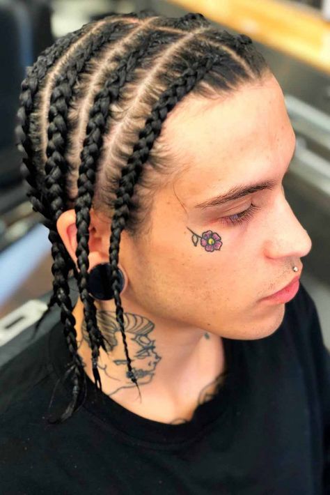 White Men Braids, White Boy Braids, White Cornrows, Conrows Styles, Trendy Cornrows, Cornrows And Twists, Recorder Lessons, Cornrow Styles For Men, Braids For Men