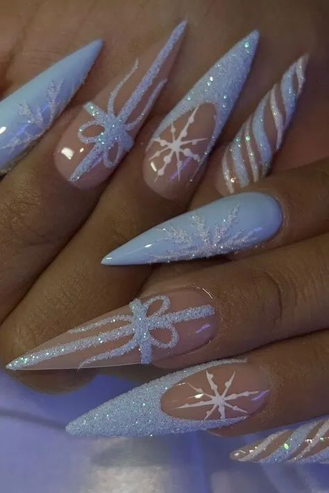 Get inspired with 80+ stunning bow nail designs. Elevate your manicure game with these aesthetic and fairy balletcore nail art ideas, perfect for birthday parties, weddings, and holidays! White Winter Nail Designs, Winter Nails Aesthetic, Christmas Sweater Nails, Bow Nail Designs, Aesthetic Bow, Bow Nails, Sweater Nails, Dope Nail Designs, Winter Nail