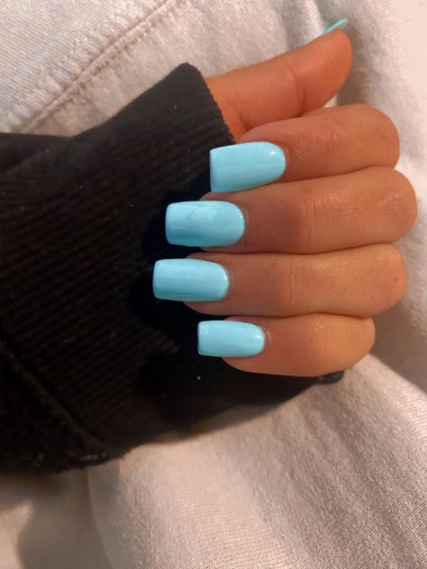 Blue Acrylic Nails Square Medium, Light Blue Mani Pedi, Sly Blue Nails, Cotton Candy Blue Nails, Neon Light Blue Nails, Light Blue Shellac Nails, Light Blue Teal Nails, Solid Light Blue Nails, Light Bright Blue Nails