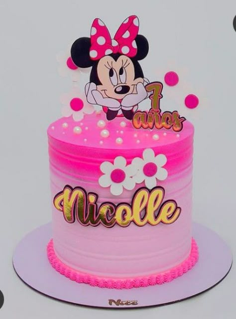 Minnie Mouse Birthday Theme, Mickey Mouse Birthday Cake, Minnie Mouse Birthday Party Decorations, 2nd Birthday Party For Girl, Minnie Mouse Birthday Cakes, Bolo Minnie, Minnie Cake, Minnie Mouse Cake, Minnie Party