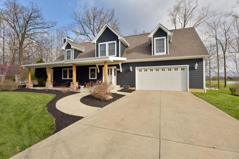 Sidewalk From Garage To Front Door, Front Walkway Concrete Ideas, Curved Sidewalk To Front Door, Front Door Walkway Ideas Entryway Paths, Concrete Walkway To Front Door, Curved Walkway To Front Door, Sidewalk To Front Door From Driveway, Curved Front Walkway, Walk Ways To Front Door