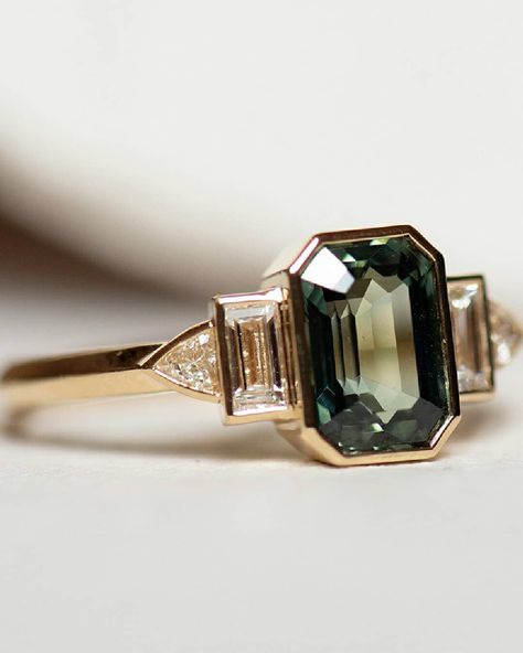 Zoe & Morgan on Instagram: “This ring was a bespoke commission for a cool couple who share a love of modernist design. As a design principle Modernism promoted sleek,…” Non Diamond Engagement Rings, Engagement Ring Ideas, Pretty Rocks, Modernist Design, Fun Couple, Maybe Someday, Put A Ring On It, Ring Ideas, Dream Ring