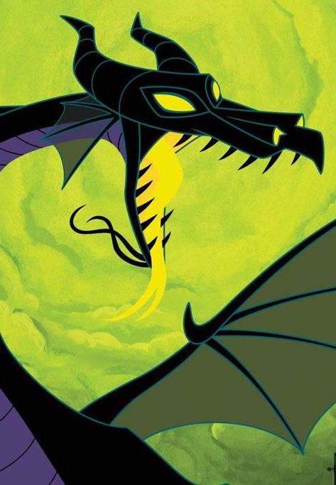 Maleficent Dragon Drawing, Maleficent Dragon Tattoo, Maleficent Painting, Maleficent Aesthetic, Maleficent Art, Maleficent Dragon, Eyvind Earle, Sleeping Beauty Maleficent, Chinese New Year Dragon