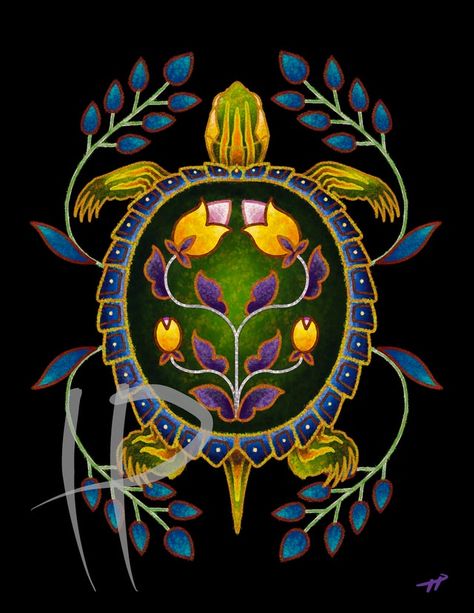 artbydavidmartin - Etsy Southern Michigan, Turtle Images, Native American Tattoo, My Culture, Native Artwork, Chihuahua Art, Pacific Northwest Art, Turtle Island, Native American Flute