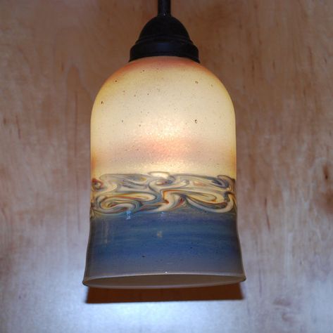 Ocean Inspired Hand Blown Glass Pendant Shade Red Pendant Light, Handblown Glass Pendant, Glass Pendant Shades, Blown Glass Pendant Light, Blown Glass Pendant, Pendant Shade, Red Pendants, By The Ocean, Ocean Inspired