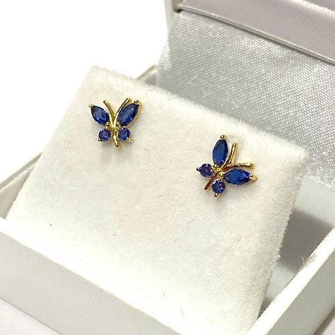 Excited to share this item from my #etsy shop: 9ct Gold Blue Genuine Sapphire Butterfly Earrings | Flying Butterfly Jewelry | Dainty 375 Butterfly Studs | Sapphire Earring | Blue Jewelry Royal Blue Jewelry, Sapphire Earring, Blue Sapphire Earrings, Flying Butterfly, Blue Sapphire Jewelry, Rainbow Jewelry, Jewelry Dainty, Daisy Earrings, Butterfly Jewelry