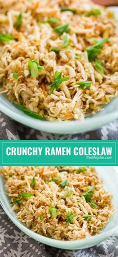 Cabbage And Ramen, Coleslaw With Ramen Noodles, Ramen Coleslaw, Asian Coleslaw Recipe, Zucchini Cups, Asian Coleslaw, Asian Inspired Salad, Ramen Salad, Ramen Noodle Salad