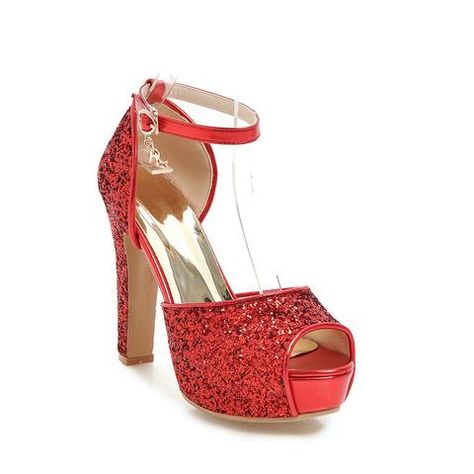 Peep Toe Sequin High Heels Platform Sandals Summer Wedding Shoes 3098 Red Glitter Shoes, Platform Sandals Summer, Rockabilly Shoes, Summer High Heels Sandals, Summer Wedding Shoes, Sequin Sandals, Summer High Heels, Sandals Wedding, Glitter High Heels