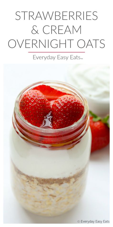 Overnight Oats Greek Yogurt, Overnight Oats With Greek Yogurt, Oats With Greek Yogurt, Mediterranean Diet Recipes Breakfast, Oats With Yogurt, Overnight Oats With Yogurt, Strawberry Overnight Oats, Skin Packaging, Oatmeal Yogurt