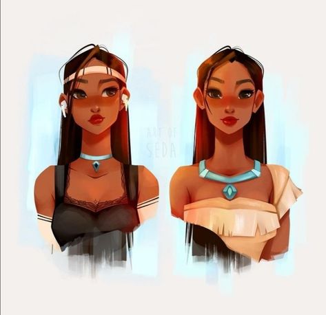 Pocahontas Fanart, Modern Pocahontas, Pocahontas Drawing, Princess Pocahontas, Disney Animated Movies, Disney Pocahontas, Twisted Disney, Disney Artwork, Disney Sketches