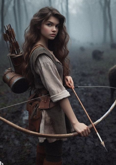 A caccia nei boschi. Arryn House, Medieval Female, Sagittarius Art, Archery Girl, Tree Story, Savage Worlds, Pirate Art, Tolkien Art, Artsy Photos