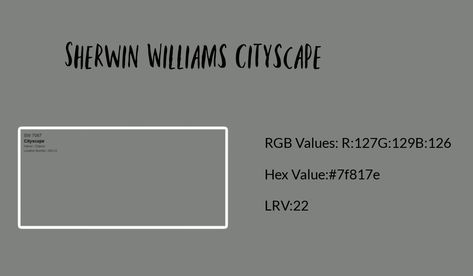 City Scape Sherwin Williams Paint, Cityscape Gray Sherwin Williams, Cityscape Sherwin Williams, Sherwin Williams City Scape, Cityscape Paint Color Sherwin Williams, Sherwin Williams Cityscape Exterior, Sherwin Williams Cityscape, Aloof Gray Sherwin Williams Exterior, Dark Gray Paint Colors