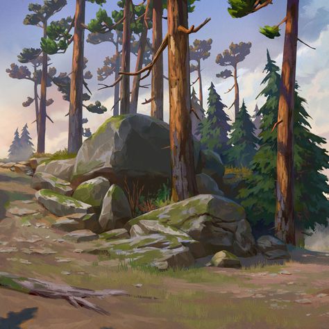 Pine Forest Drawing, Forest Games, Forest Drawing, Pine Trees Forest, Game World, Forest View, Game Dev, Amazing Views, Forest Landscape