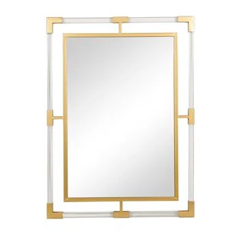 Ebern Designs Carico Wall Mirror | Wayfair Mirror Panel, Black Wall Mirror, Decorative Wall Mirror, Entryway Mirror, Gold Mirror Wall, Framed Wall Mirror, Acrylic Frame, Double Frame, Mirror Shop