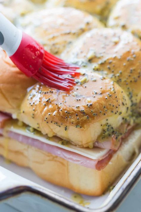 Ham and Cheese Sliders with Poppy Seed Drizzle | Half-Scratched Ham And Cheese Rolls With Poppy Seeds, Poppy Seed Hawaiian Roll Sandwiches, Ham Poppyseed Sliders, Poppyseed Sandwiches Hawaiian Rolls, Ham Sliders With Poppy Seed Dressing, Poppyseed Ham Sandwiches Hawaiian Rolls, Ham And Cheese Poppyseed Sliders, Poppy Seed Ham And Cheese Sliders, Poppyseed Ham And Cheese Sliders