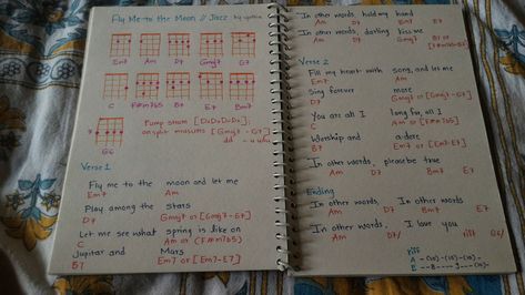 Fly Me To The Moon, Ukulele Chords, To The Moon, Ukulele, The Moon, Bullet Journal, Singing, Guitar, Moon